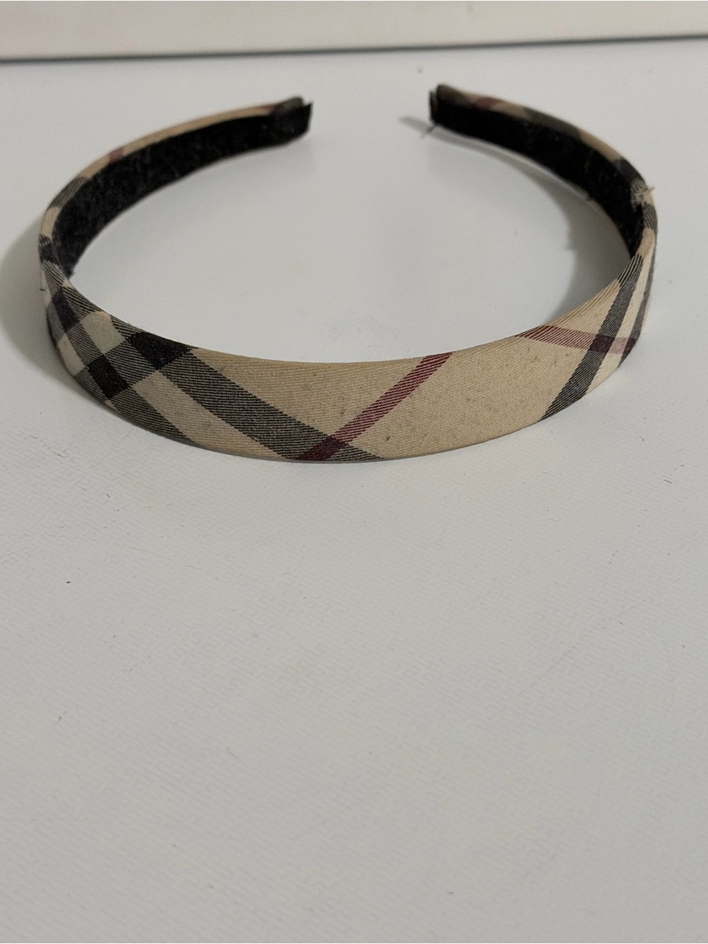 Burberry Classic Plaid Women's Headband in Beige and Black